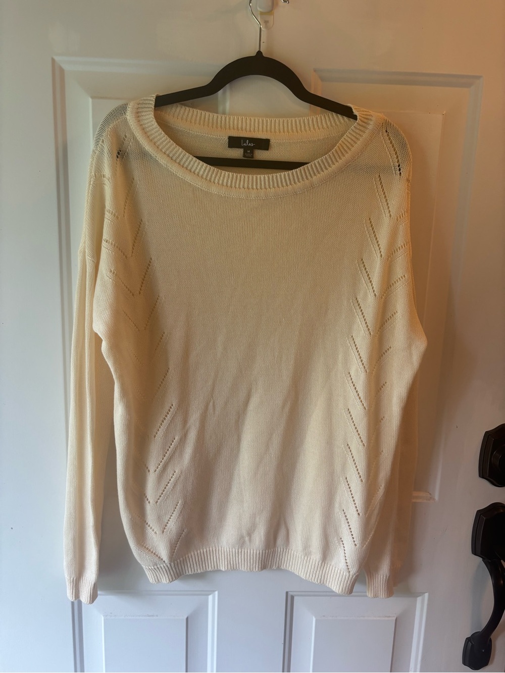 Lulu's Cream Lightweight Crewneck Sweater
